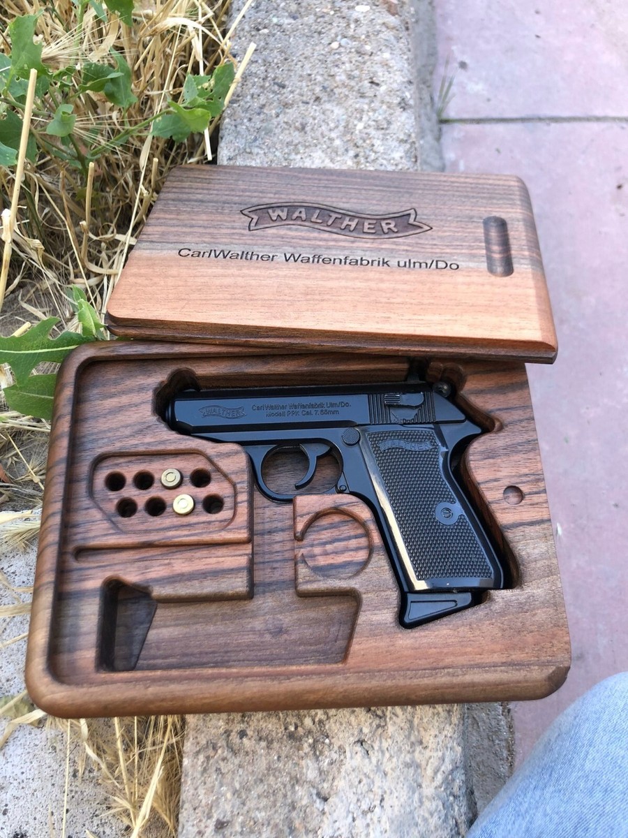 Turkish Walnut Wood Walther PPK Presentation Case. Handmade. | eBay