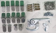 40 Piece TODCO Roll Up Door Kit 1" NYLON Rollers ZINC LOCK + KEEPER + HARDWARE