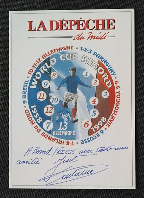 12879 Just Fontaine France Autogrammkarte original signiert