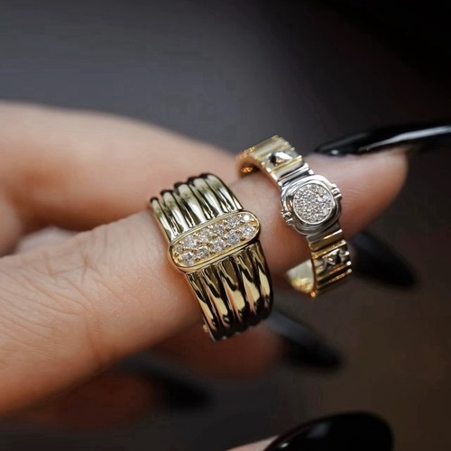 Vintage Watch Style Natural Diamond Women Band Ring Solid 14K Yellow Gold Gift - Picture 5 of 7