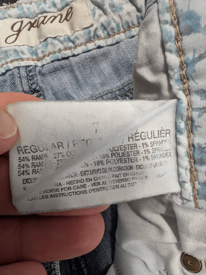 Shorts jeans Grane Stretch Lo Lite Wash feminino júnior tamanho 7 - Imagem 3 de 4