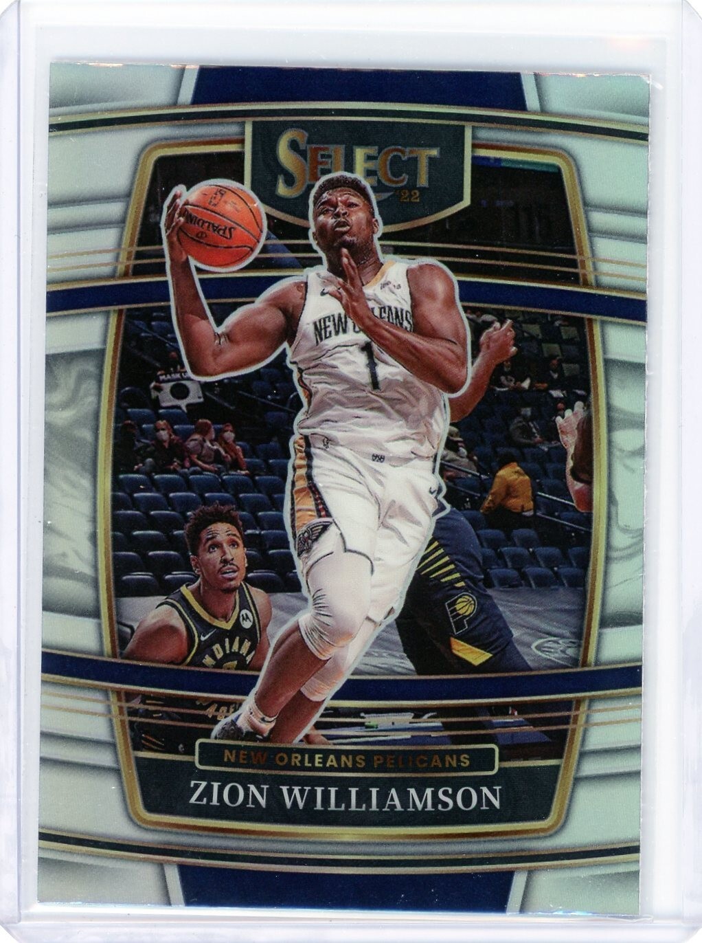2021-22 Panini Select Zion Williamson Silver Prizm Concourse #96 Pelicans