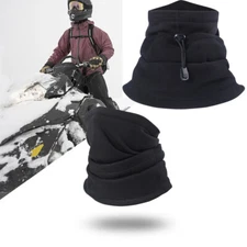 Winter Neck Warmer Half Face Mask Motorcycle Thermal Cold Weather Fleece Scarf