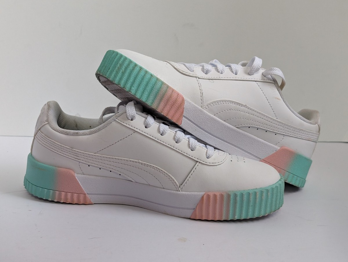 Women\u0026#039;s Sneakers Carina Fade Puma Puma Carina Faded Spray Womens White  Shoes Sneakers 368671-01 Size