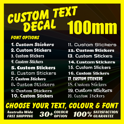 Vinyl Names Décor Decals, Stickers & Vinyl Art 1000mm CUSTOM TEXT Vinyl Sticker Decal For Shop/Car/Boat/Caravan U2013 CFX Vinyl Lettering Décor Decals, Stickers & Vinyl Art - Foto 9