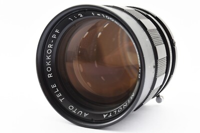 MINT w/ Hood 】 Minolta Auto Tele Rokkor PF 100mm f/2 MF Lens MC