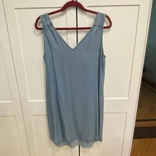 Gap Dress Med Chambray Beachy Festival Cottage Coastal Cowgirl Boho Western