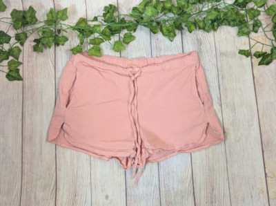 Brandy Melville John Galt Womens Cotton Tie Waist Pink Short Shorts Casual XS/S
