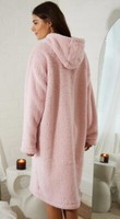 Womens Ladies Pullover Dressing Gown Hooded Snuggly Luxury Thermal Fluffy Cozy
