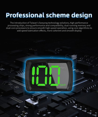 Accessory Car GPS Head Up Display HUD Digital Speedometer KMH Font Plug and Play - Picture 6 of 15