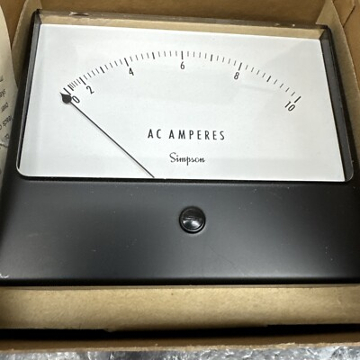 #ad Simpson Model 1359 cat 20 03310 0 10 AC amps Panel Meter 4X4.75 36374 $17.99