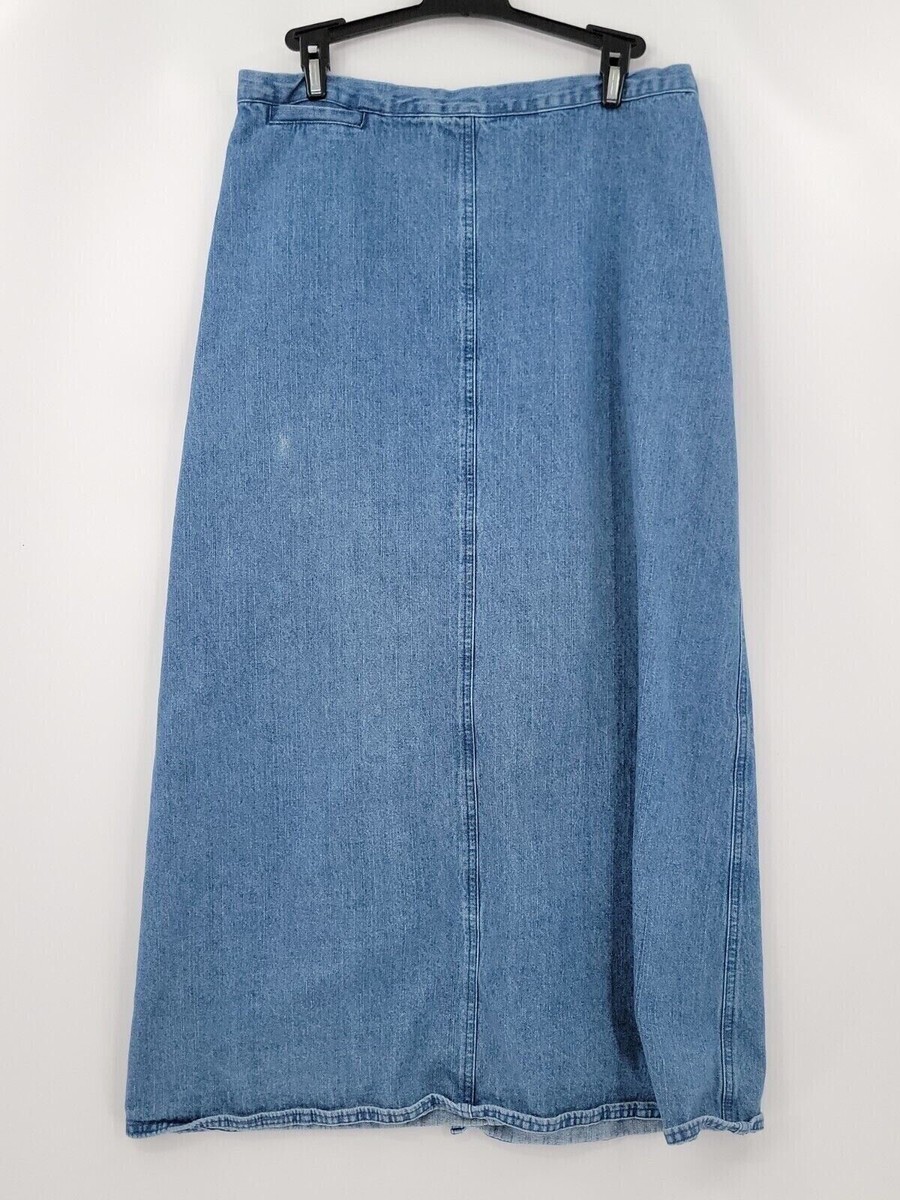 Woolrich Denim Skirt Womens Size 8 Color Blue Floor Length