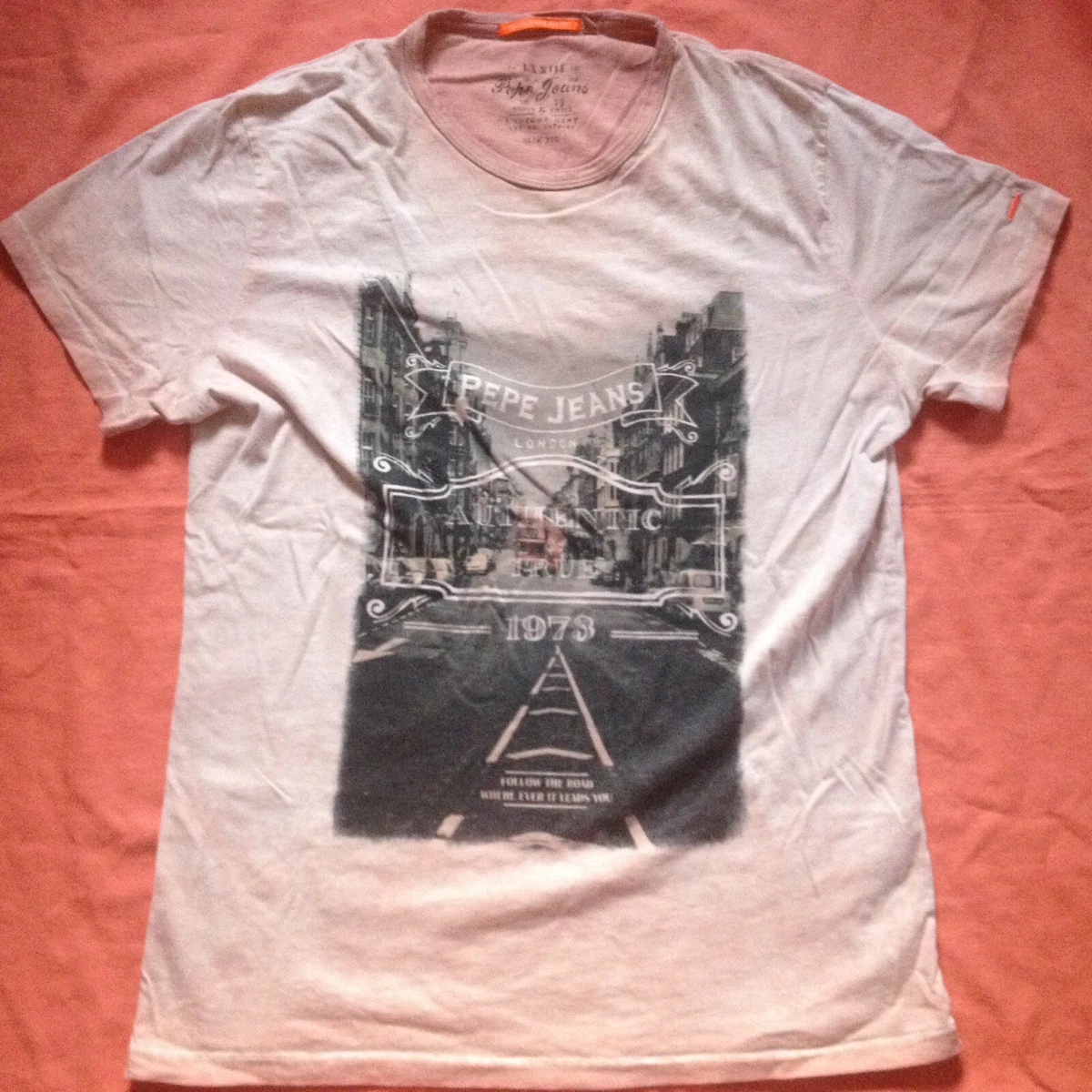 PEPE JEANS LONDON ® CUT FIT LARGE T-SHIRT eBay SIZE | VINTAGE SLIM