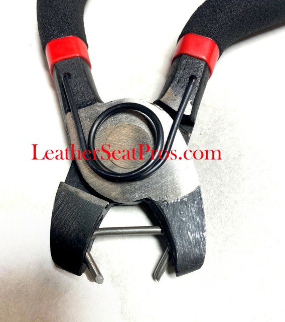 Hog Ring Pliers 100 Rings Tool Set for Installing Leather Seat Covers