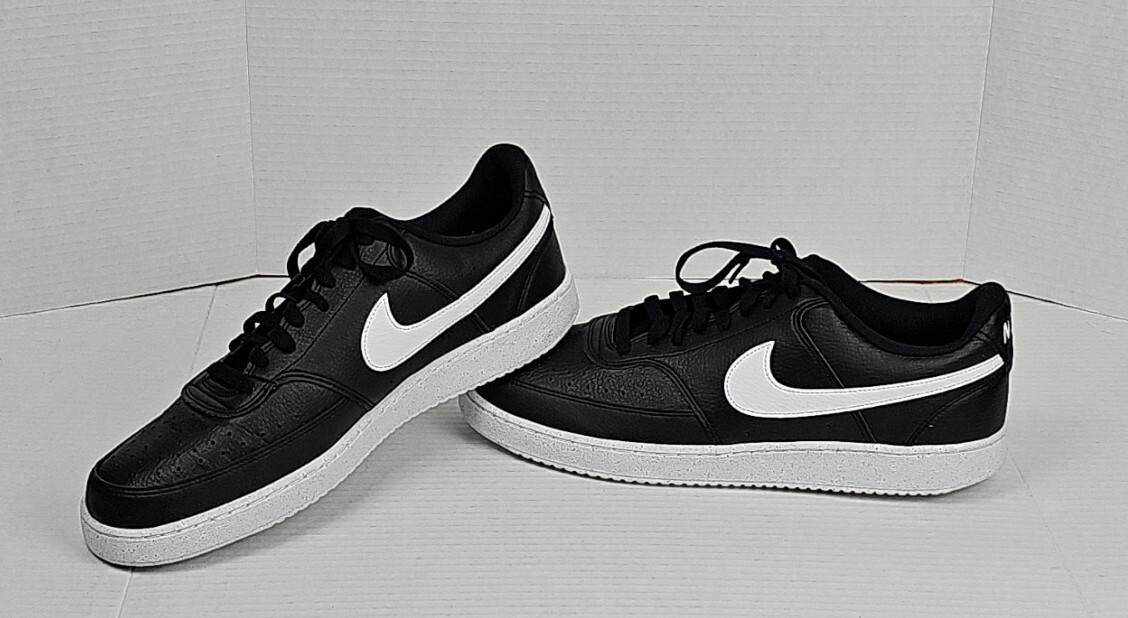 Nike Court Vision Low Next Nature Black/White DH2987-001 Sz 12