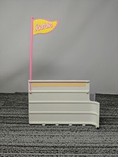 1989 Barbie WET N WILD Water Park White Back Of Stand W/ 1 Flag Replacement Part