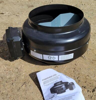 Soler & Palau PV-250X Black Inline Centrifugal Duct Fan