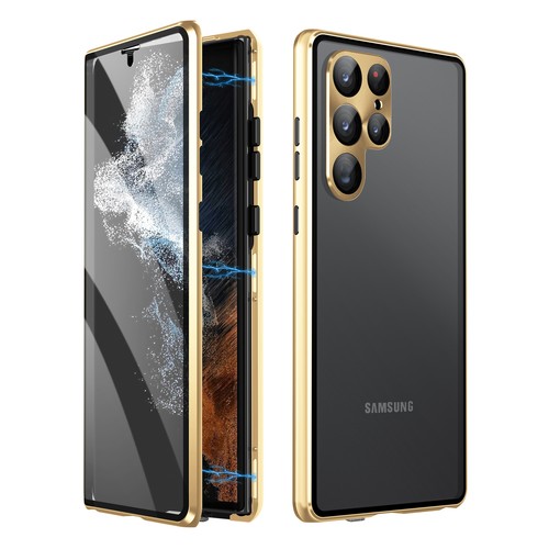 For Samsung Galaxy S24 S23 360° Magnetic Glass Case Clear Screen Protector Cover - Picture 19 of 21