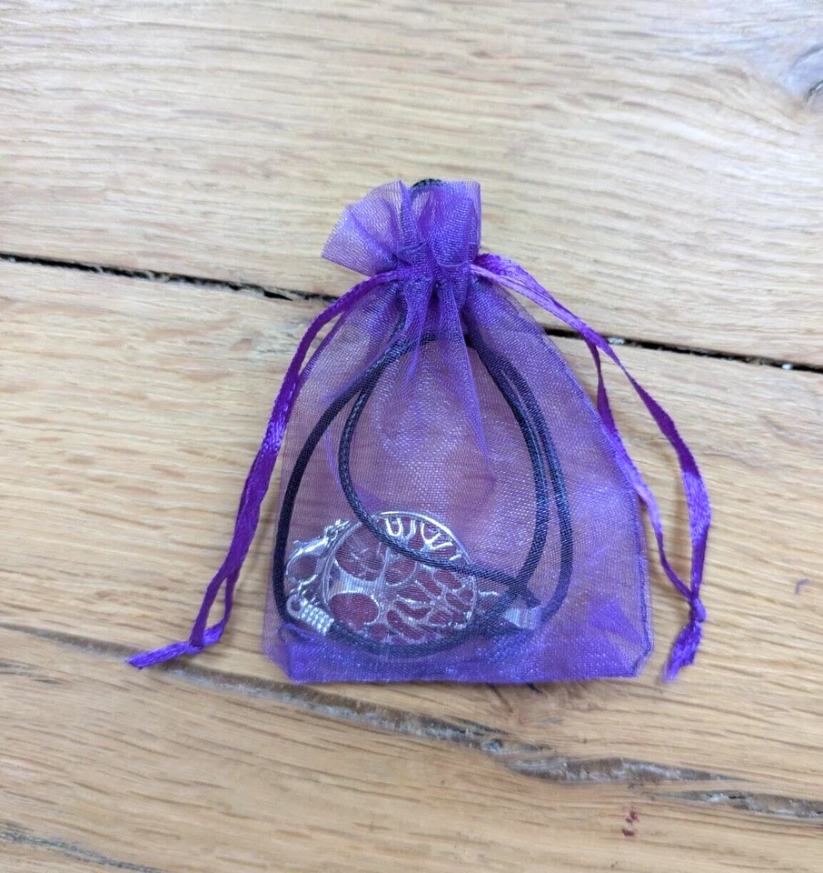 COLLAR COLGANTE ÁRBOL DE LA VIDA PLATA CON PIEDRA ROSA/ROSA - IMPRESIONANTE - FABULOSO REGALO Foto 4 de 4