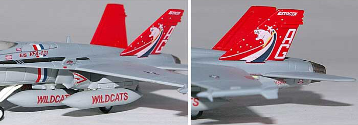 1/200 scale Herpa US Nawy F/A 18C Hornet VFA-131 Wildcats Red Tail