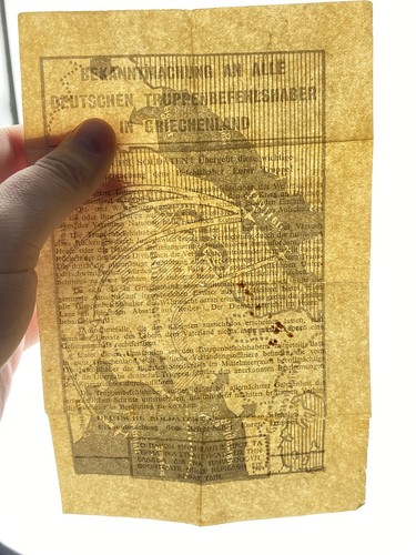 WW2 Allied Airborne Propaganda Leaflets Dropped In Greece For German Commanders - Picture 12 of 13