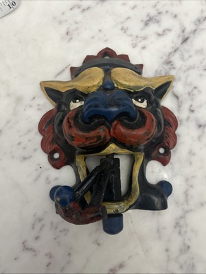 Vintage Indonesia/Balinese Bali Rangda Cast Iron Door Knocker Mask