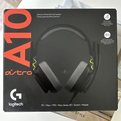 Logitech Astro A10 Gen 2 Wired Gaming Headset - Xbox PS5 Switch PC Mac - NEW