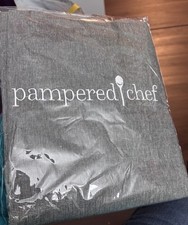 Pampered Chef Apron Grey White Brand New Sealed