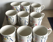 Personalised Initial Letter Mug Floral  Coffee Cup 3D Butterfly&Ladybug Monogram