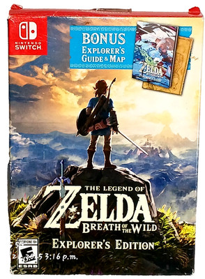 Zelda Breath of the Wild Explorer's Edition Switch - BOX, CASE & MAP - (No Book)