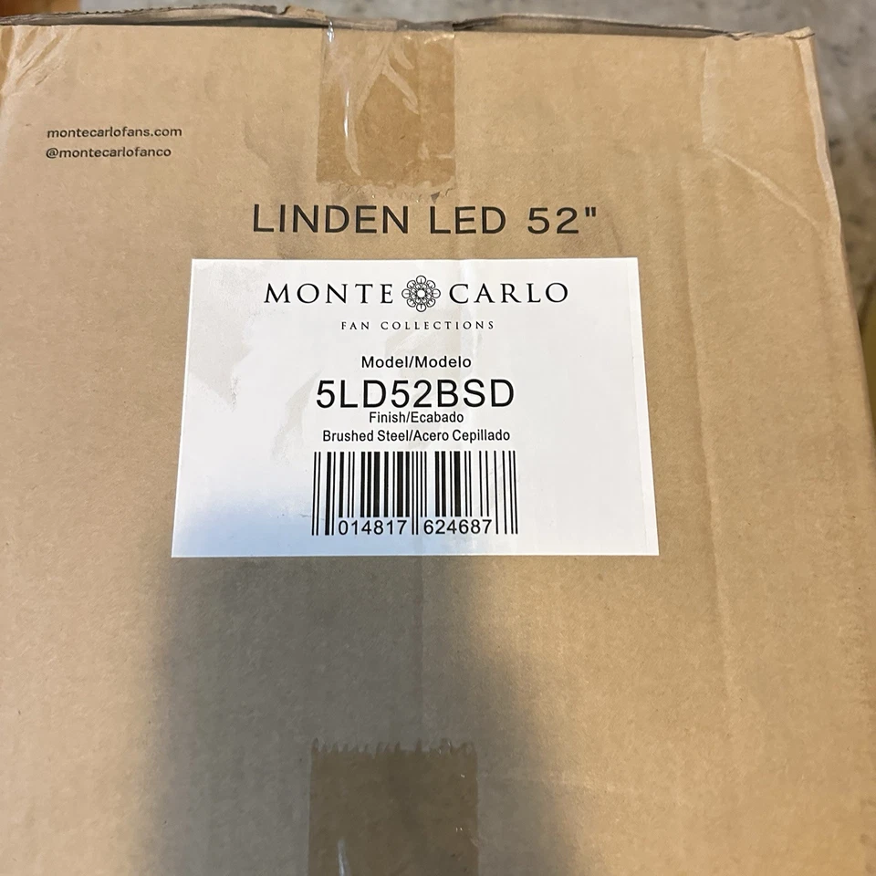 Monte Carlo Fan Company Linden 52 LED Ceiling Fan, Brushed Steel - 5LD52BSD - Image 2 of 4