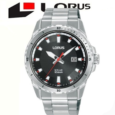 Lorus RX367AX9 Solar Edelstahl Armband Uhr UVP 99,99£ 2 Jahre Garantie