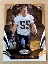 2018 Panini Certified #180 Braxton Berrios Rookie #/999 New England Patriots