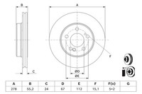 Bosch 0 986 479 D60 Bremsscheibe FüR MERCEDES-BENZ