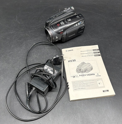 Canon HV30 PAL HDV Camcorder Full HD Videokamera 3.1 MP Schwarz Komplett