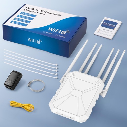 AX1800 Outdoor WiFi 6 Extender High Power Outdoor WiFi Extender Signal Booste... - Photo 7/8