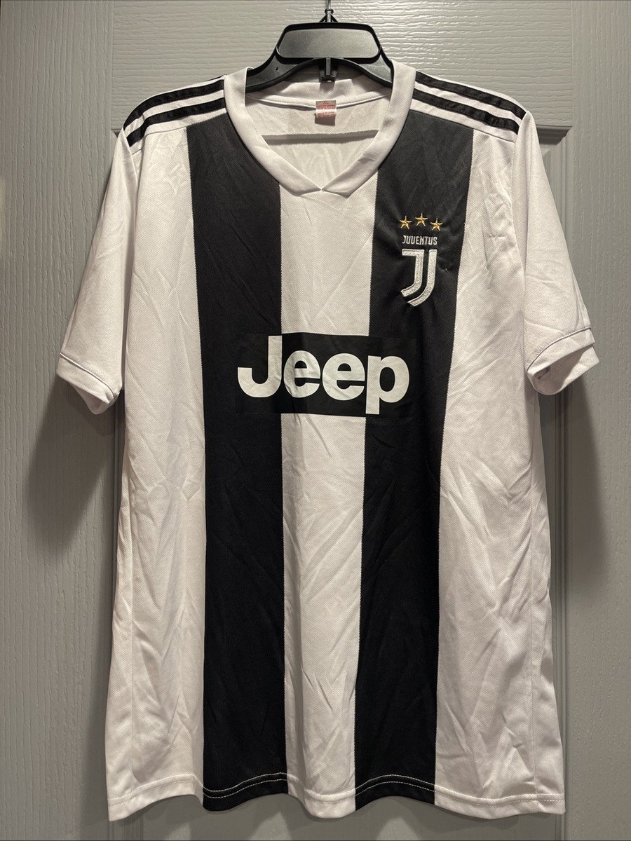 Juventus #7 Cristiano Ronaldo Soccer Jersey Men's XL White Black