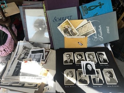 Vintage Snapshot Album Lot Collection Idd Ohio Julie Heffner Yearbooks & More