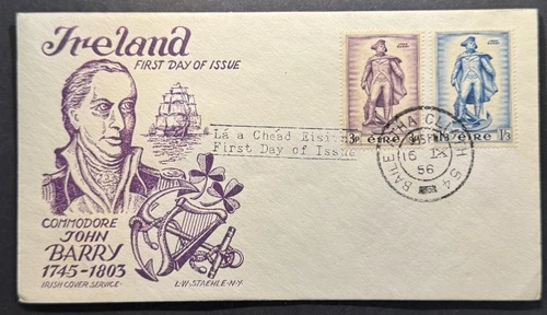 AtoZ. Ireland 1956 Staehle Cachet FDC John Barry