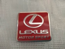 Shipping included LEXUS emblem plate red 5.5cm vertical x 6cm horizontal made of