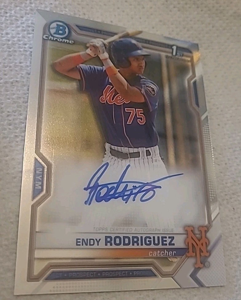 2021 Bowman #CPA-ER Endy Rodriguez Chrome Prospect Autographs