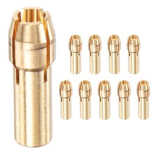 10-Pack Brass Drill Chuck, Quick Change 3.2mm for Rotary Tools 4.8mm Tail Dia