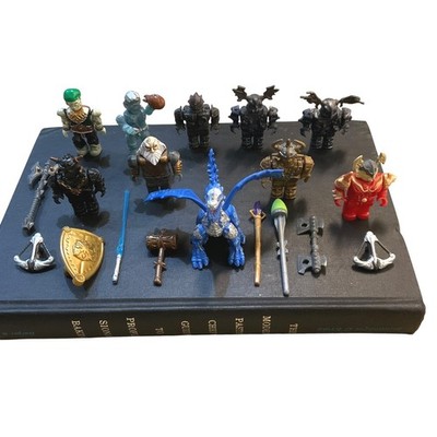 Mega Bloks Mini Figure Lot Dragon Knights Pyrates Weapons Accessories 19pc