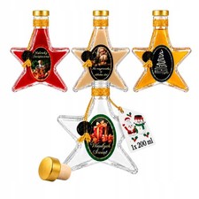 Flasche GWIAZDKA 200ml, handverziert, Weihnachtsflaschen f&uuml;r Lik&ouml;r und Wein