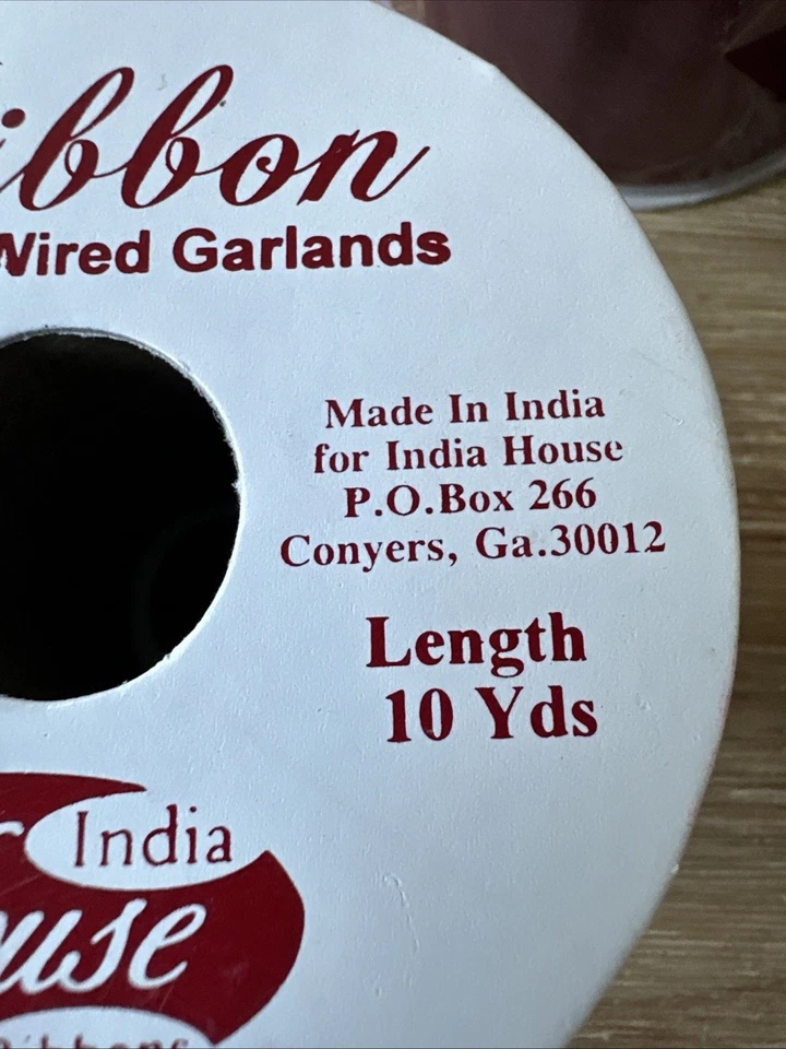 Lot of 4 Ribbon Rolls Wire Edge Wine Red Sheer Holiday 2” - 3" x 10 Yds ea - Image 4 of 4