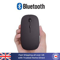 BLACK WIRELESS CORDLESS 2.4ghZ MOUSE USB, Silent Battery Scroll For Laptop + USB
