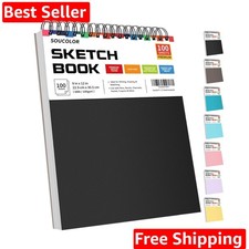 9" x 12" Sketch Book, 100 Sheets Top Spiral Bound Sketchbook with Acid-Free 6...