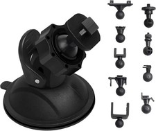 TiToeKi Dash Cam Suction Mount with 15 Swivel Ball Adapters Compatible Black