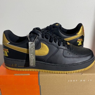 Size 12.5 - Nike Air Force 1 Premium Philly Black Gold 309096-071