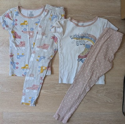 Carter's Girls Pajama Sets Size 6 Short Sleeve Shirts & Pants Set of 2